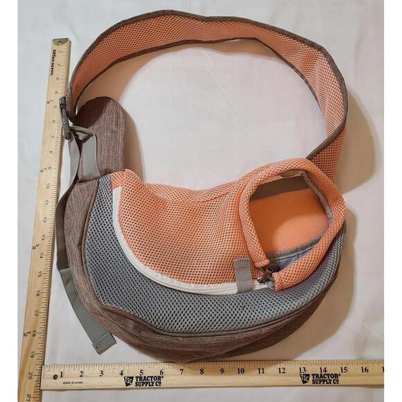 Pet Dog Sling Carrier Size Small Puppy Cat Sling Bag Satchel Travel Breathable - Picture 2 of 7